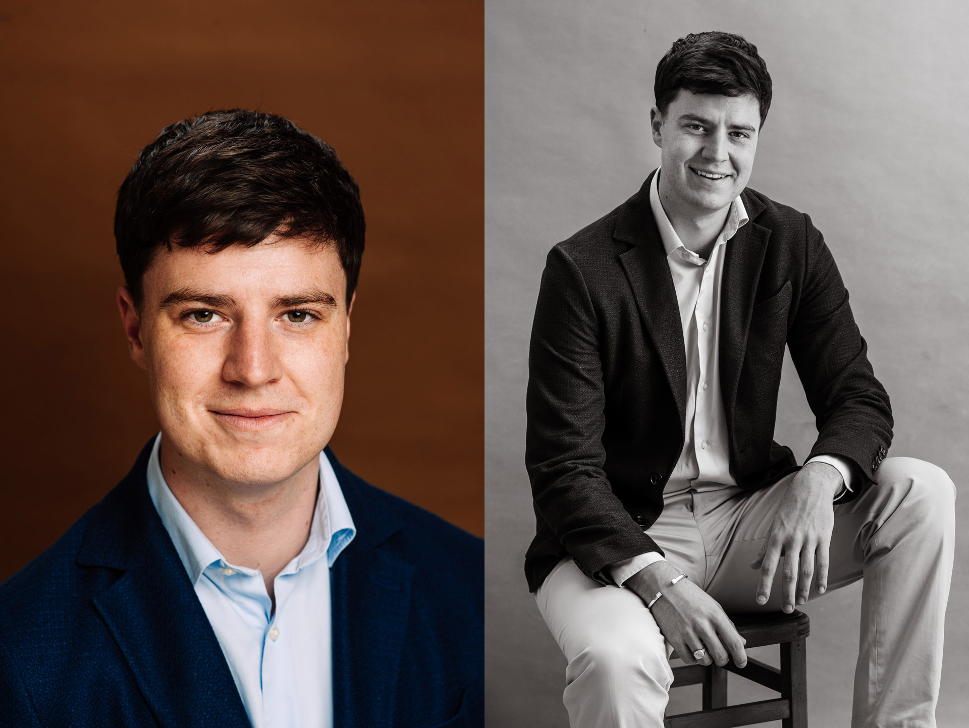 Portraits of a young man taken by Surrey based portrait photographer Richard Eaton.