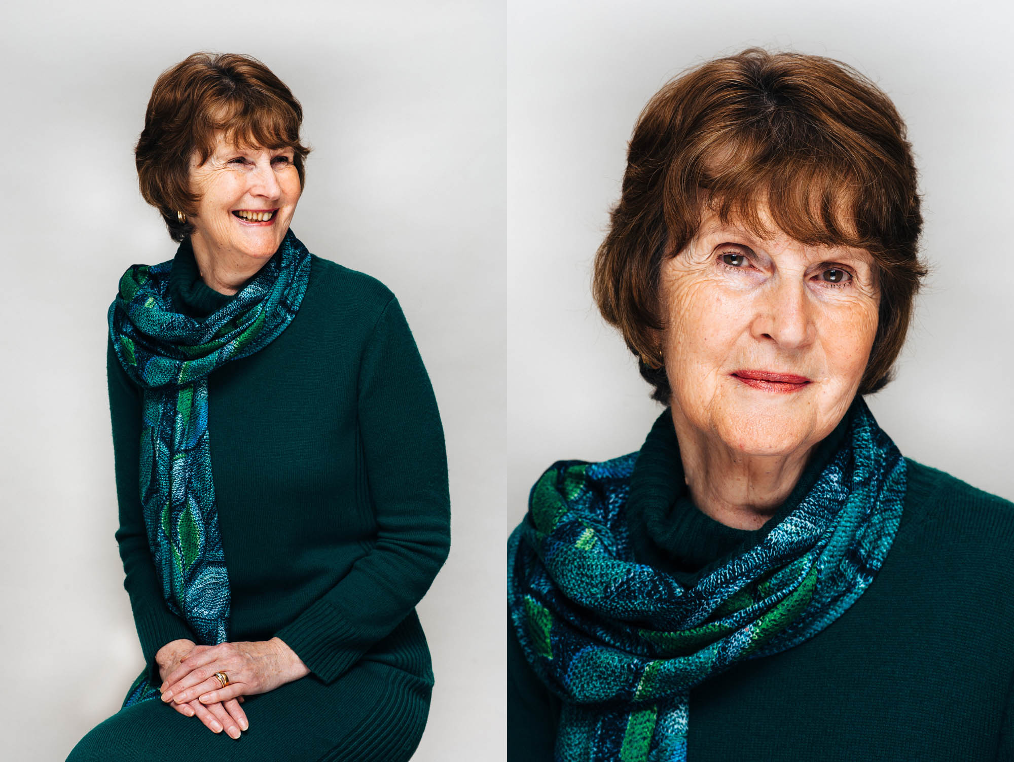 Portraits of an older woman taken by Surrey based portrait photographer Richard Eaton.